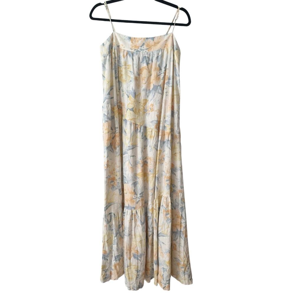 Abercrombie & Fitch Charlie Floral Linen Blend Maxi Dress Size Medium